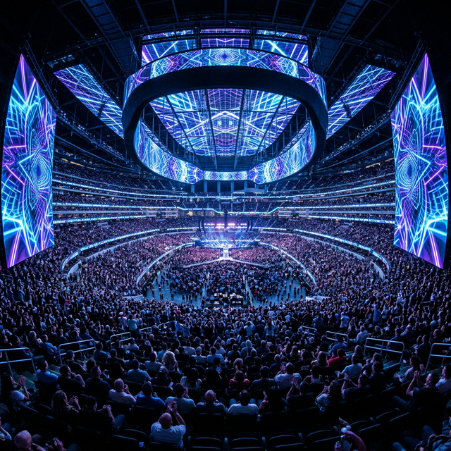 Sports arena with immersive video